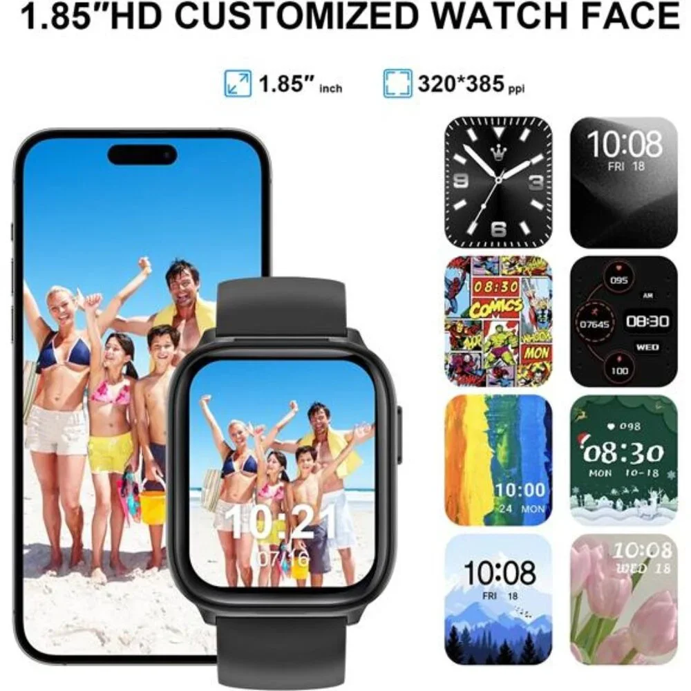 2-in-1 Smart Watch with Wireless Earbuds – Fitness Tracker, Heart Rate Monitor &